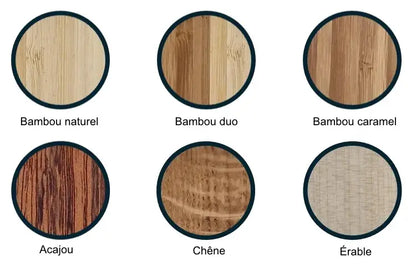 essences disponible : bambou naturel bambou caramel bambou duo ebene merisier chene erable poirier acajou noyer tilleul MoKaLi